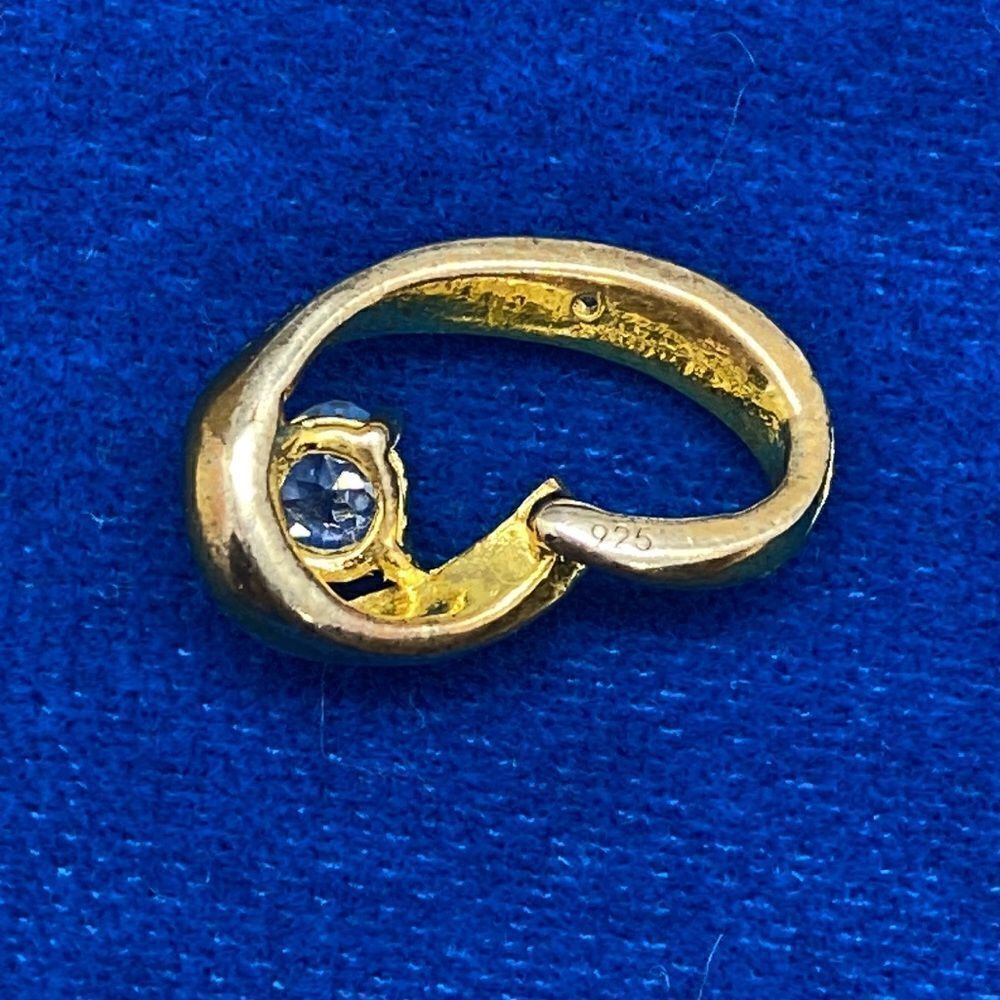 💛 925 GP CZ & Diamond Pendant - Picture 3 of 4